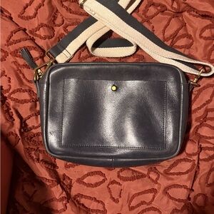 Madewell Navy Leather Crossbody Bag